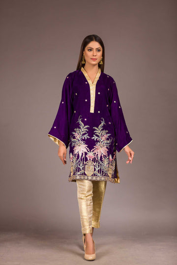 Adan Libas Ingoli Resham Velvet Kurti 2021